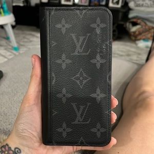 Authentic Black Monogram Louis Vuitton IPhone 11, 12 or 13 Case/Folio/Wallet